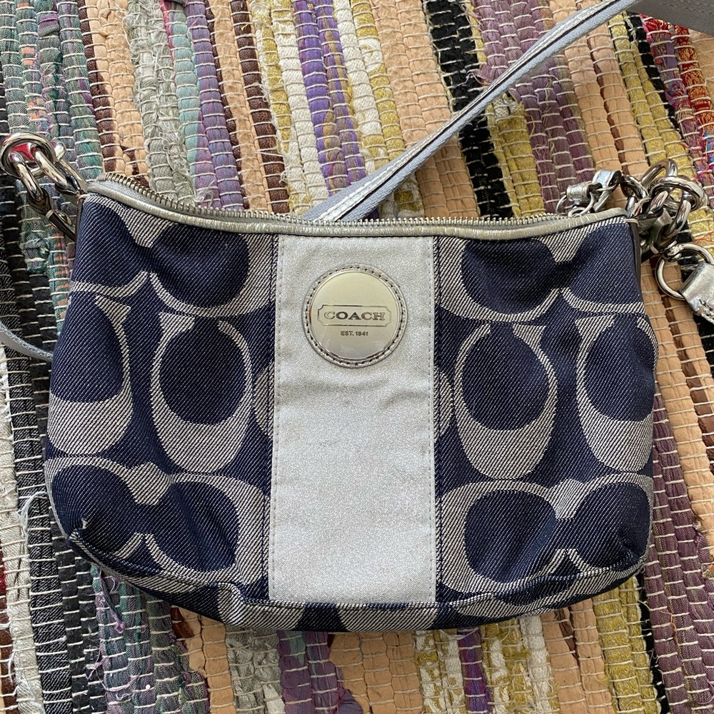 Rare Blue Denim Coach Purse
